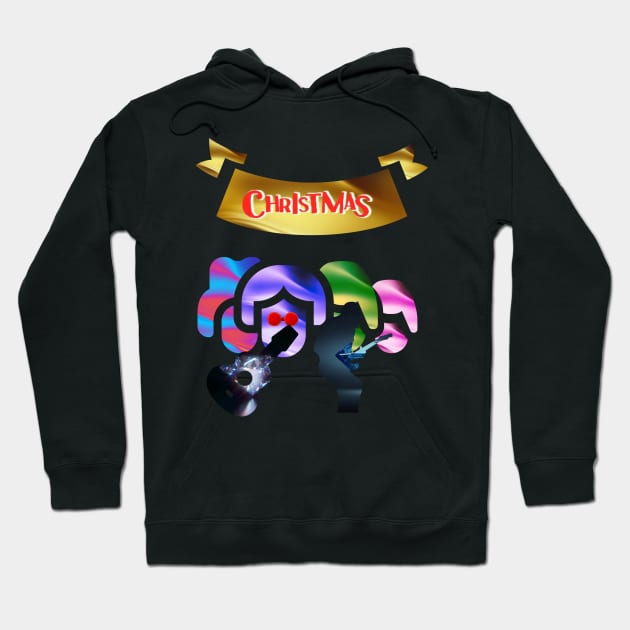 Rocking into Christmas Hoodie by Tee Trendz